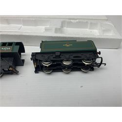 Hornby '00' gauge - Coronation Class 4-6-2 locomotive 'Duchess of Gloucester' No.6225 in LMS maroon; Class A1/A3 4-6-2 locomotive 'Flying Scotsman' No.4472 in LNER green; Class 9F 2-10-0 locomotive 'Evening Star' No.92220 in BR green; all boxed; and Class A1/A3 4-6-2 locomotive 'Prince Palatine' No.60052 in BR blue; unboxed (4)