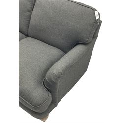 Marks and Spencer - 'Rochester' two-seat sofa on turned light wood feet, upholstered in charcoal fabric 