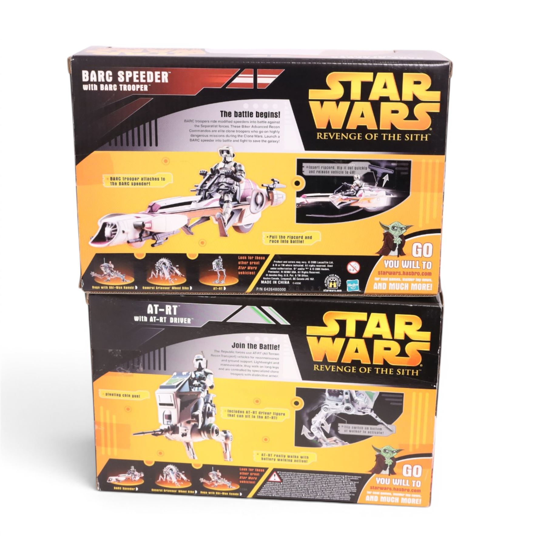 Hasbro Star Wars Revenge of the Sith playsets, including Droid Tri-Fighter, Crab Droid, Barc Speeder, Republic Gunship and AT-RT, together with a Hasbro Darth Vader Voice Changer Helmet, 