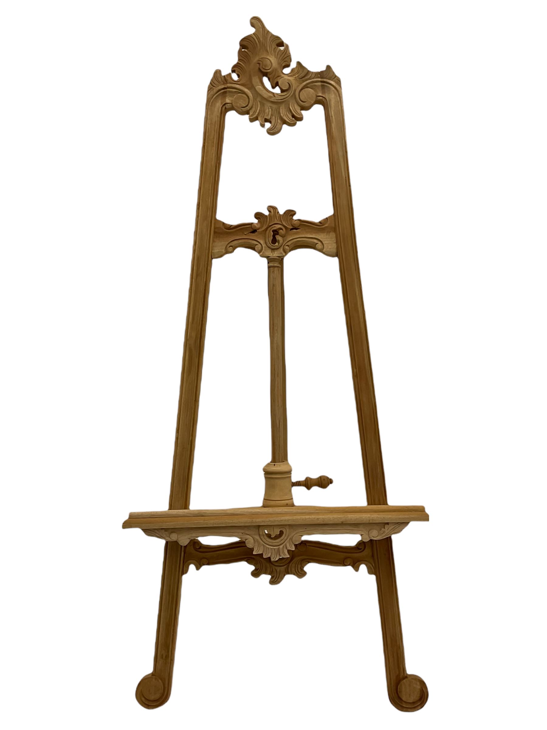 Hardwood adjustable artists easel

