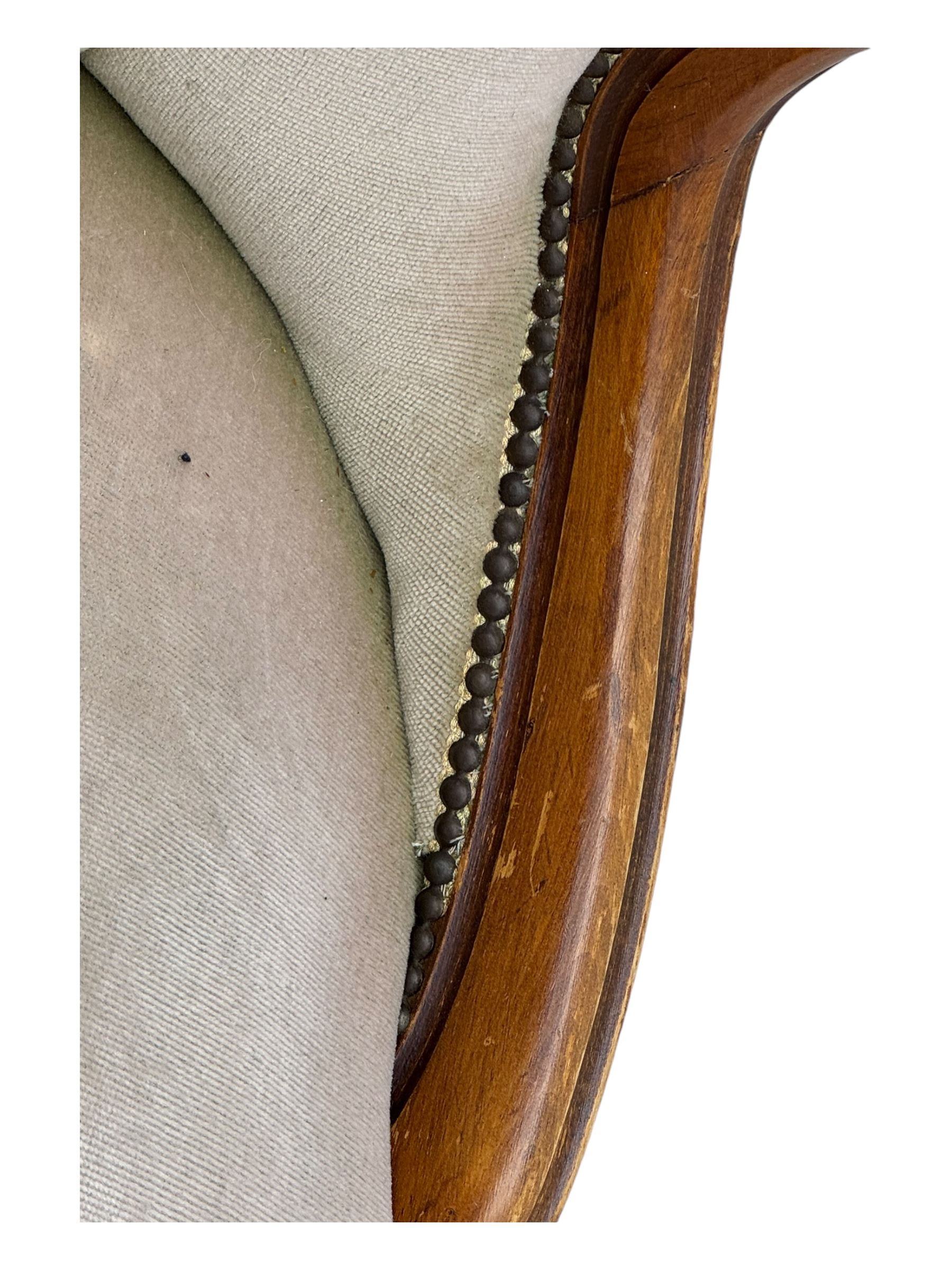 Victorian design beech framed nursing chair