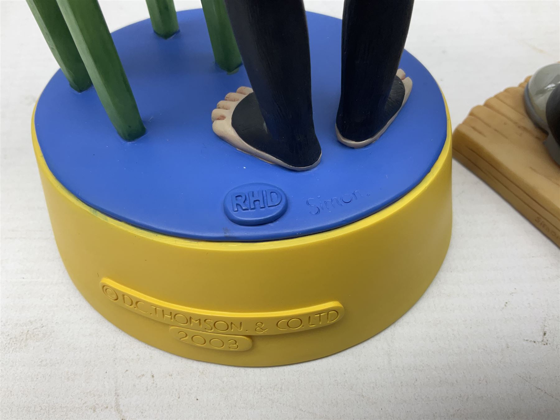 Seven limited edition Robert Harrop figures from the Beano Dandy collection, comprising The Beano Dandy Collection Bash Street Kids 50th Anniversary BSK50, Roger the Dodger's Dad You'd Better Be in There Roger!, two Desperate Dan Safe Cracker BDS13, The Beano Book Front Cover 1959 BDFC03, The Beano Book Front Cover 1973 BDFC01, some first editions, and Beano, Dandy Christmas 2013 The Beano Book 1975 The 10th Day of Christmas, no 137/200, BDCS13, all with boxes