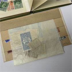 Stamps including air mail covers, overprints, stamps on pieces etc, mostly loose, in one box