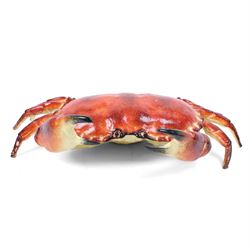 Cast iron box, modelled as a crab, H9cm, L34cm
