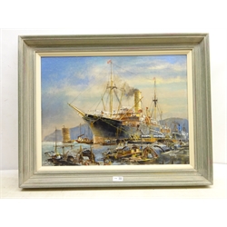  Colin Verity RSMA (British 1924-2011): 'S.S. Ben Mohr off the China Coast', oil on board signed, titled verso 44cm x 60cm  