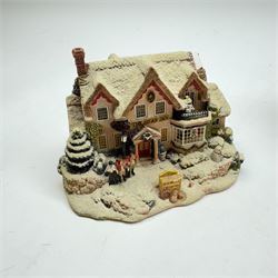 Eight Lilliput Lane Christmas models, comprising Letter to Santa, The Star Inn, Ice to Meet You, Snowflake, Frosty Fun, Winter Warmer, Winter at Eagle House Folly and Christmas decoration Great Expectaions, all boxed 