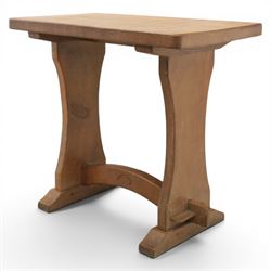 Oakleafman - adzed oak occasional table, from the workshop of David Langstaff, Easingwold
