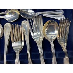 Viners 'The Parish Collection' 58 piece canteen of silver-plated cutlery in wood case