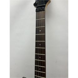 Ibanez Prestige RG1570 Mirage Blue electric guitar in black with tremolo arm, serial no.FO812696, L98.5cm; in original Ibanez fitted hard case marked Team J Craft