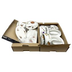 Royal Worcester Evesham pattern dinner wares, to include covered tureens, open dishes, sauce boat, cake stand etc, in two boxes 