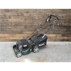 Webb petrol lawnmower, with Briggs & Stratton 450E engine