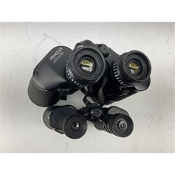 Eight cased pairs of binoculars, to include Zenith 10x50 field binoculars, Prinz 16x50, Prinzlux 10x50, Aquilus 10x35, etc, and a further binocular case