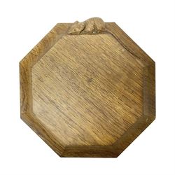 Mouseman - oak octagonal chopping board 