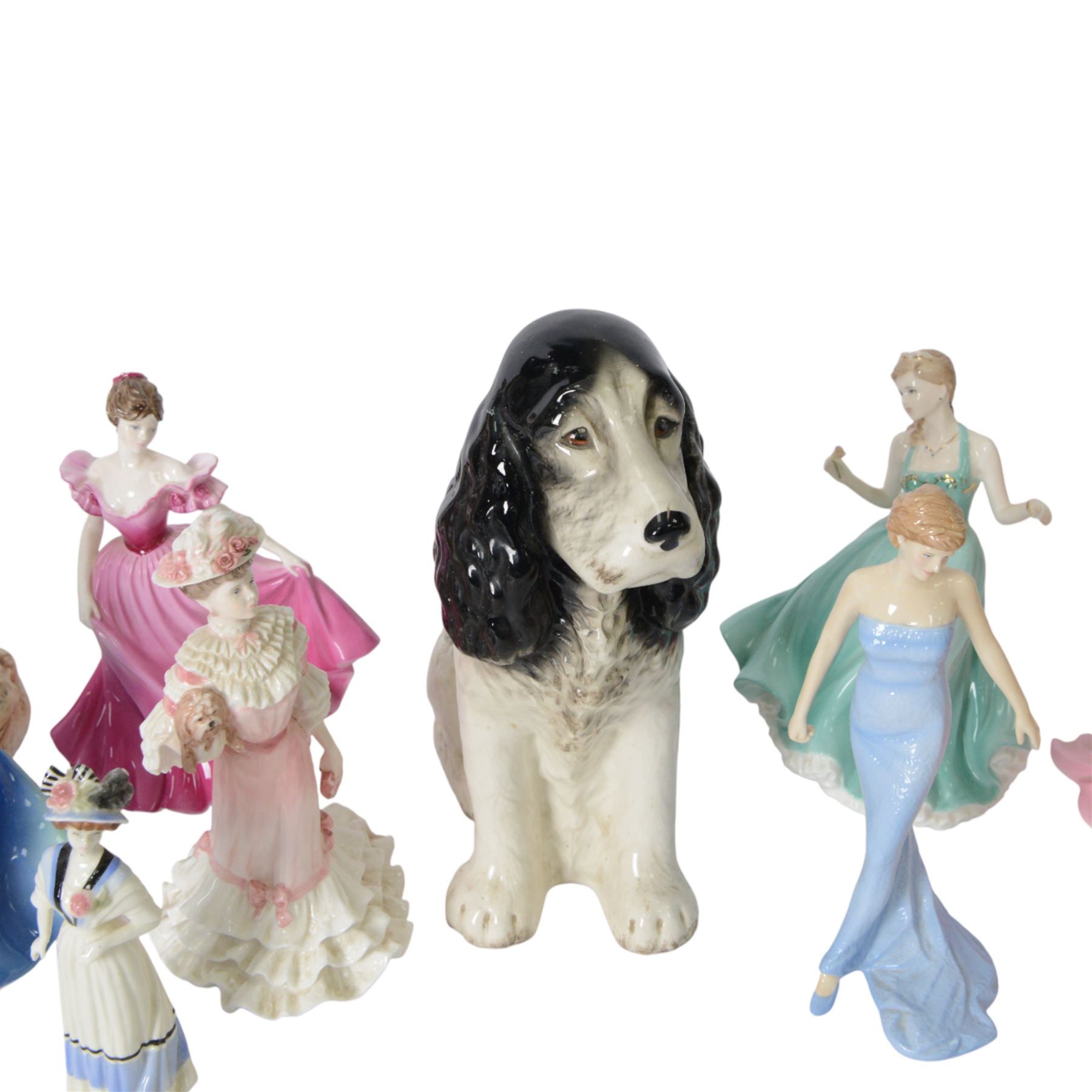 Collection of Coalport and similar figures, including Alison, True Love Mystique etc 