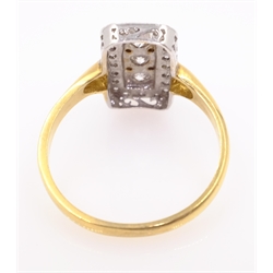  Silver gilt stone set dress ring stamped  