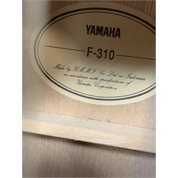 Yamaha model F-310 acoustic guitar with mahogany back and ribs and spruce top, serial no.OKX164175, L102cm