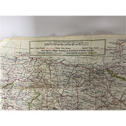 Two WW2 double sided silk escape and evade maps of Europe, comprising: Germany, Belgium, France, Holland, Spain etc,  in canvas envelope stamped Mark II