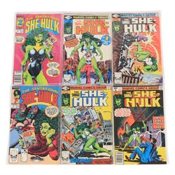 Twenty-five Marvel Bronze Age 'The Savage She Hulk' comic books, spanning years 1979-1981, comprising issues #1-#25 and two 'The Sensational She Hulk' comic books issues #1 and #2