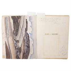 Violet Elizabeth Clifford - Chief Petty Officer 1940-1946, copy of Greenwich Palace  Guide Book containing a collection of photographs, autographs, drawings etc collected during her time at the Combined Operations Training Centre, Inverary which closed in 1946, together with a White Ensign 