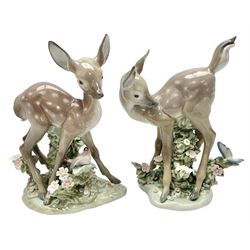 Two Lladro deer figures, comprising A Fa