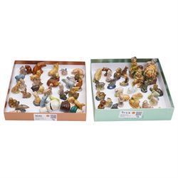 Collection of approx sixty Wade Whimsies including Fairy Tale figures and two painted bottle stoppers