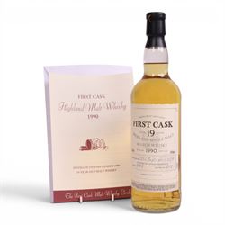 Dalmore 19 year old Highland single malt scotch whisky 46% vol 700ml, First Cask; distille...