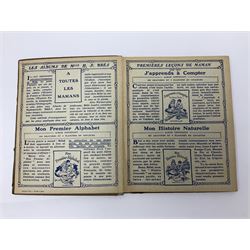 Three Childrens books, comprising Father Tuck's Once Upon a Time and two french books by Hachette et Cie, together with a folder of Ours The Magazine of Reckitts