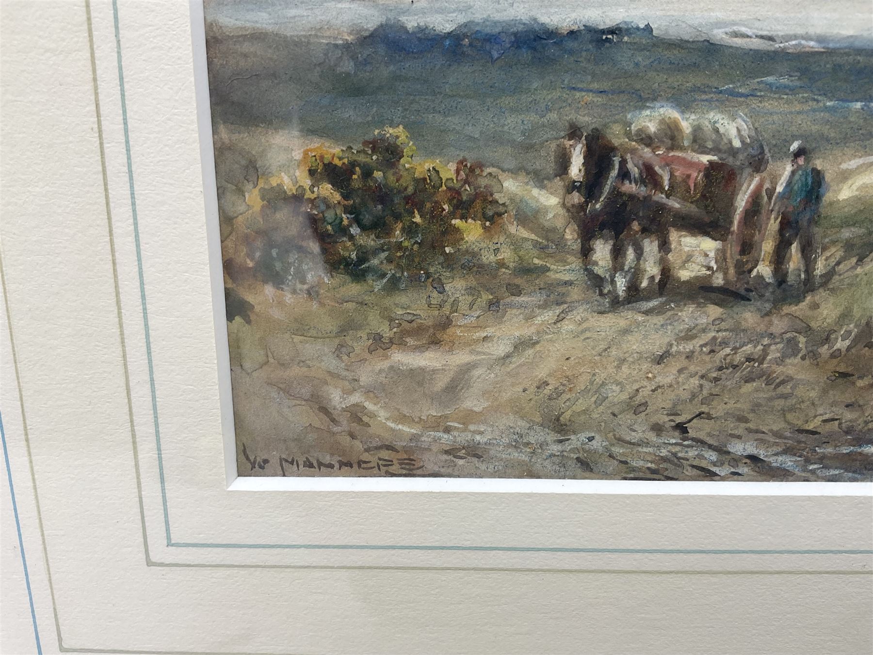William Manners (British 1860-1930): 'Windmill near St Annes', watercolour signed, titled beneath mount verso 12cm x 17.5cm 