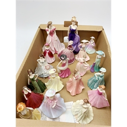 A group of nineteen Coalport figurines, 