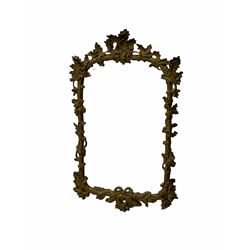 Gilt plaster framed wall mirror, decorated with acorns