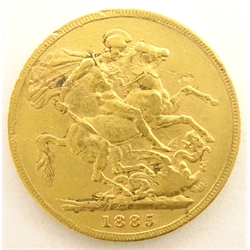  Queen Victoria 1885 gold full sovereign  