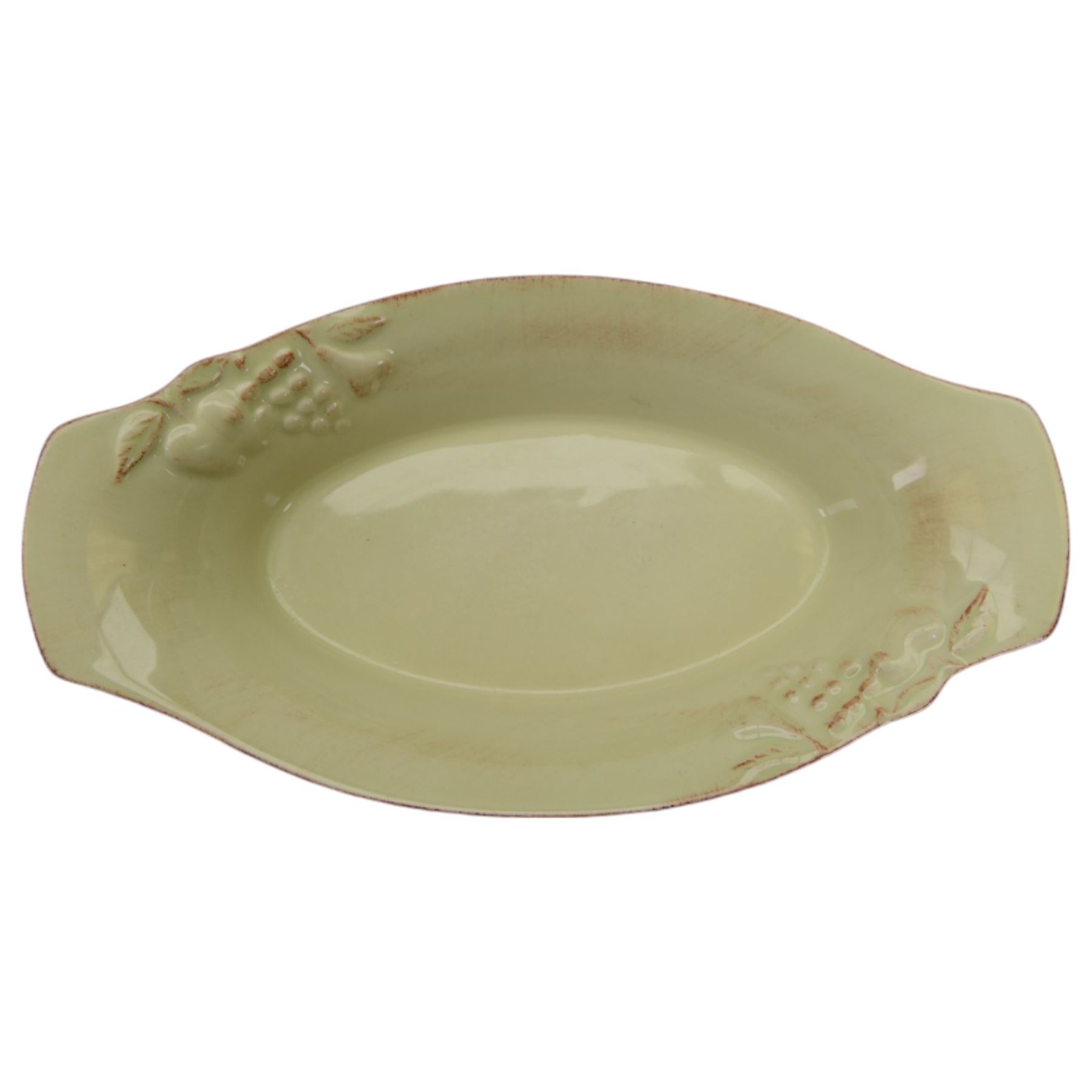 Collection of Denby Calm pattern tea and dinner wares,  including plates, bowls and teacups, jug, etc together with similar green stoneware dinner wares