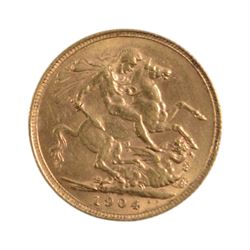 King Edward VII 1904 gold full sovereign coin