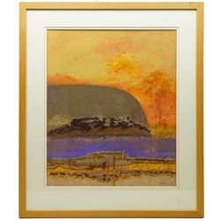 Keith Mountain (British 1944-): Sunset, mixed media signed 50cm x 41cm 
