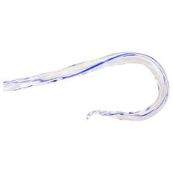 Four Victorian glass walking canes, to include two 'frigger' examples, one with blue twist design and two 'hundreds and thousands' examples, one with a knop finial and filled with micro beads, longest L105cm