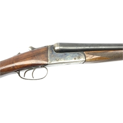 Spanish Zabala 12-bore box lock non-ejector side-by-side double barrel shotgun with walnut stock and 70cm barrels, No.22100, L113cm overall SHOTGUN CERTIFICATE REQUIRED