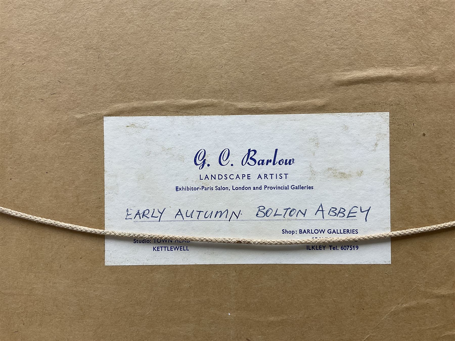 Gordon Clifford Barlow (British 1913-2005):  'Early Autumn - Bolton Abbey', oil on board 29cm x 39cm 