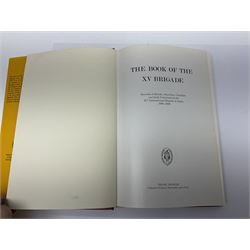 Hawker Lt. Col. P.: Instructions to Young Sportsmen in all that Relates to Guns and Shooting. 1833 7th edition. Re-bound in green cloth; Harting James Edmund: Hints on Shore Shooting.1871; Army Field Service Pocket Book. 1938. Contains numerous bound pamphlets; Ferrar Major M.L.: Officers of The Green Howards. 1920; Blake George: Mountain & Flood - History of the 52nd Lowland Division. 1950; and XV International Brigade. 1975 (6)