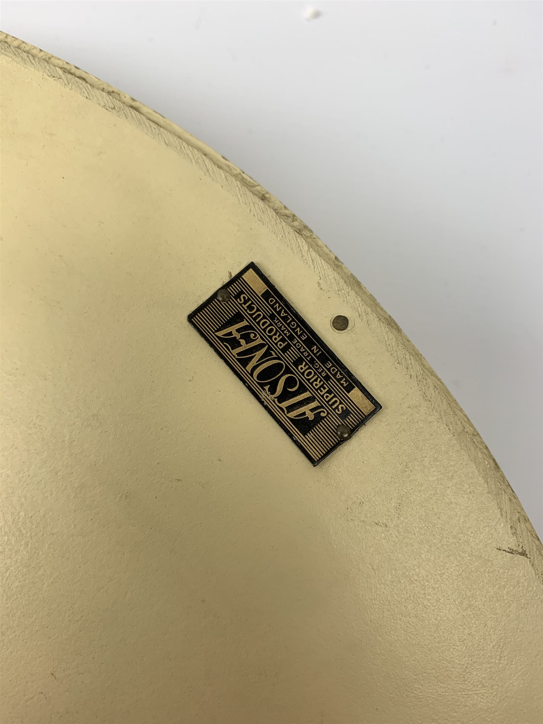 A vintage Atsonea convex mirror, of circular form, the cream frame with gilt detail, D41.5cm.