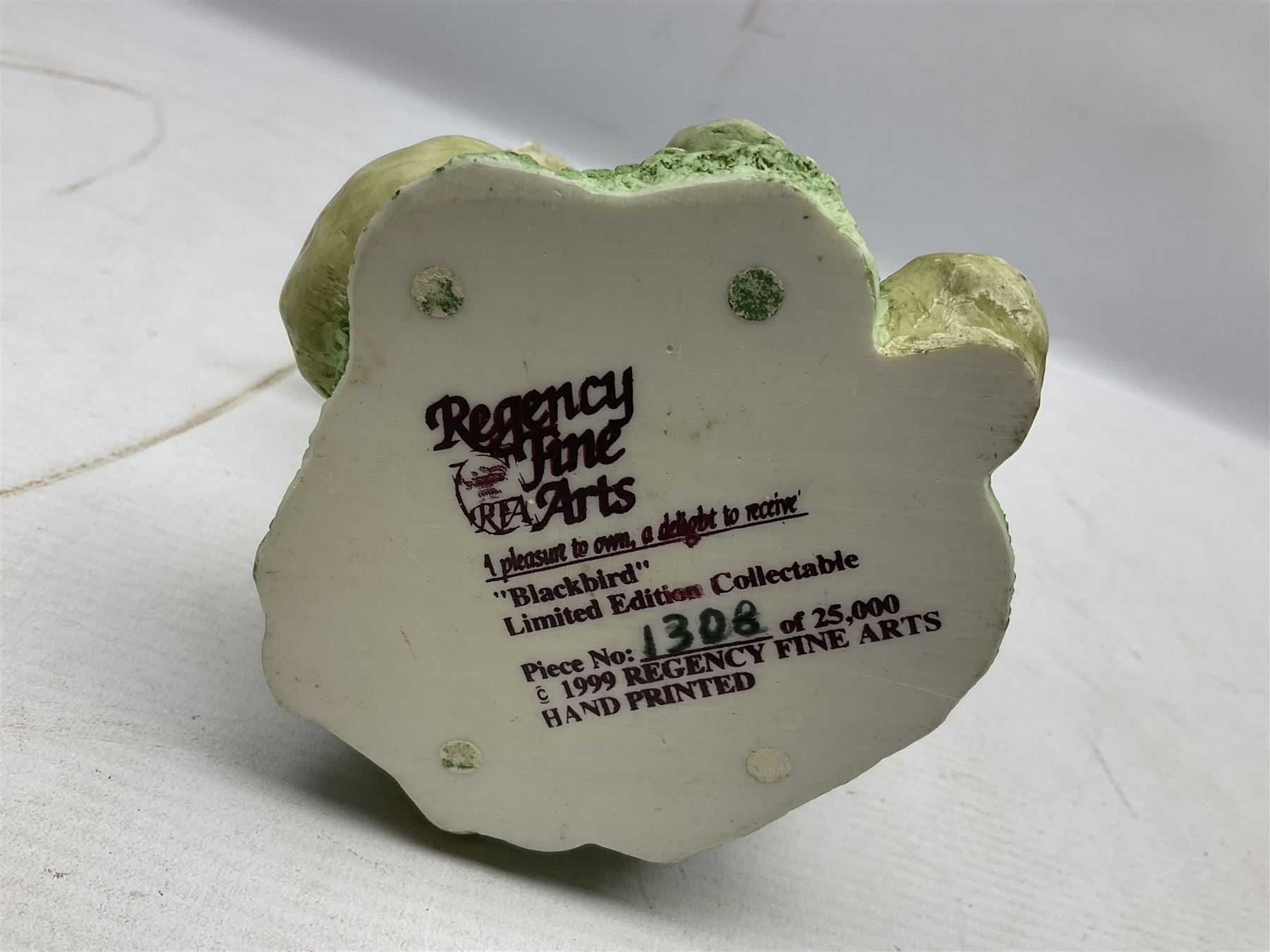 Two Border Fine Arts figures, comprising Badgers and Blackbird, together with Beswick bay shire horse no 818 and another figure