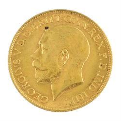 King George V 1914 gold full sovereign coin, Perth mint