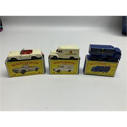 Matchbox 1-75 Series - Carry Case containing thirteen models comprising 2d, 5a, 8a, 9b, 10c, 11c, 13c, 14c, 17d, 25c, 27d, 28c and 31e (Superfast); all boxed