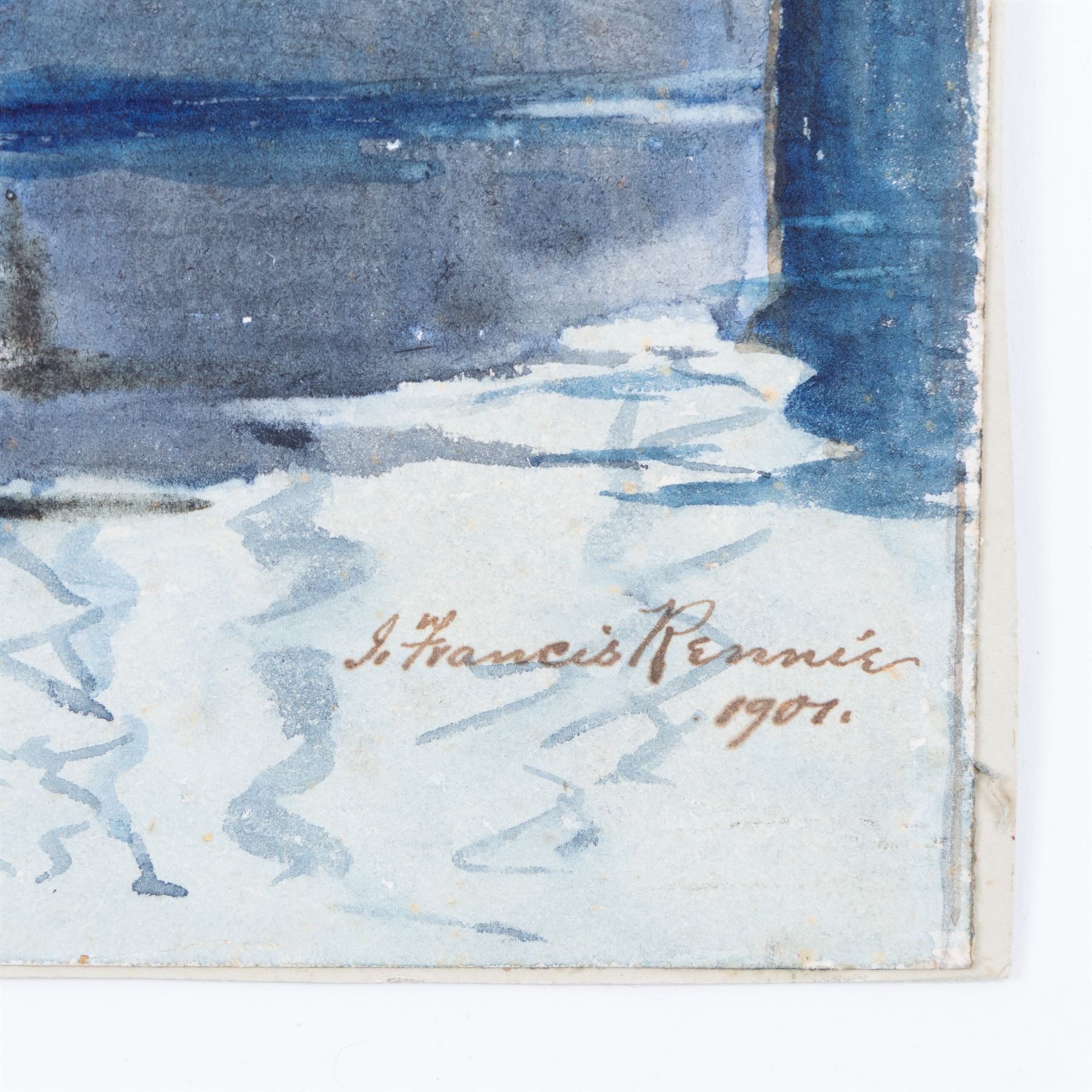 John Francis Rennie (British Early 20th Century): Whitby Scenes, set three watercolours signed, two dated 1901, max 30cm x 22cm (3) (unframed)