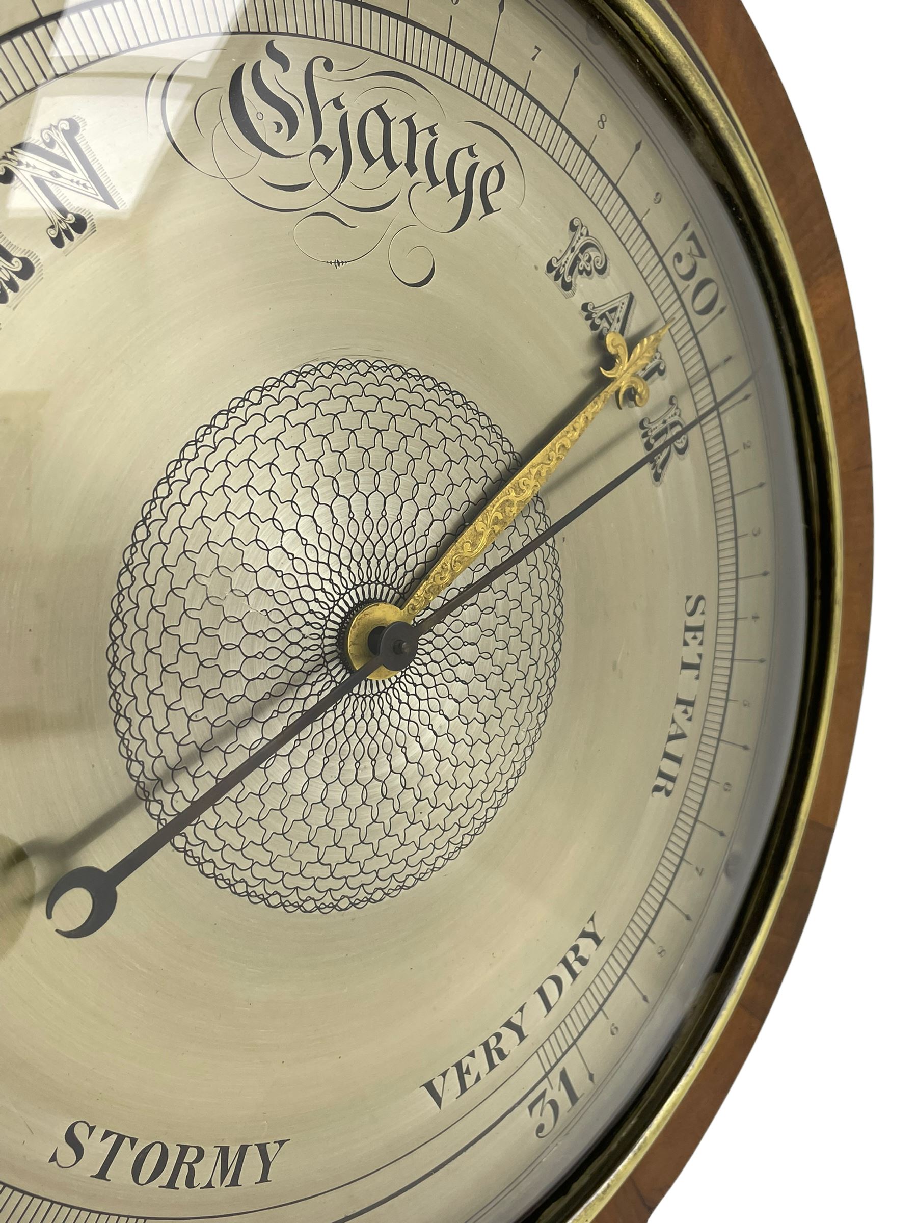 McDowall of Edinburgh midVictorian mahogany mercury wheel barometer