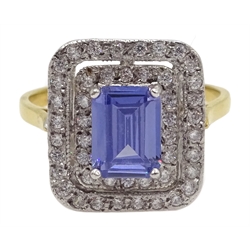  Iolite gold on silver dress ring  
