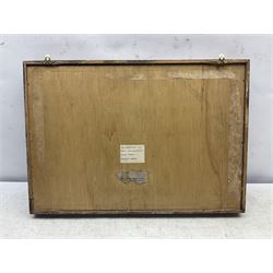 SECTION 1 FIRE-ARMS CERTIFICATE REQUIRED - Two cased specimen displays of annotated ammunition/cartridges - one entitled 'First World War Collection' containing twenty items including 7.63 Mauser, 7.65 Luger, .303, 7.62 x 54R Russian long, 455 Mk.II lead, 455 Auto etc; the other with sixteen items/clips including Musket cartridge, .577 Snider-Enfield, .577/45 Martini Henry, .303 Enfield Magazine, 7.62 Charger Clip, Specialised .303 rounds etc; largest case 41 x 76cm (2)