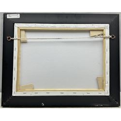 Steven Scholes (Northern British 1952-): 'Bridgewater Canal - Castle Field Manchester 1938', oil on canvas signed, titled verso 30cm x 40cm