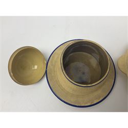  19th century Wedgwood drabware beehive honey pot, together with another similar example, Wedgwood H12cm 