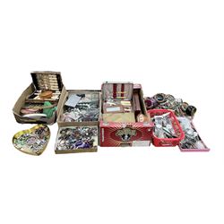 Quantity of costume jewellery, silver plate, cutlery, boxes, metalware etc