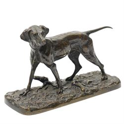 After Pierre-Jules Mene (French 1810-1879): Labrador, bronze bearing signature, W13cm